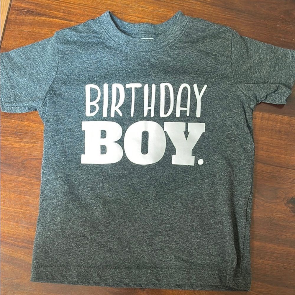 Gray Birthday Boy Kids T-Shirt